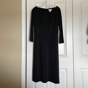 LOFT Long sleeve black dress Size 8